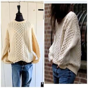Irish Knit Cable Knit Sweater sz XL
